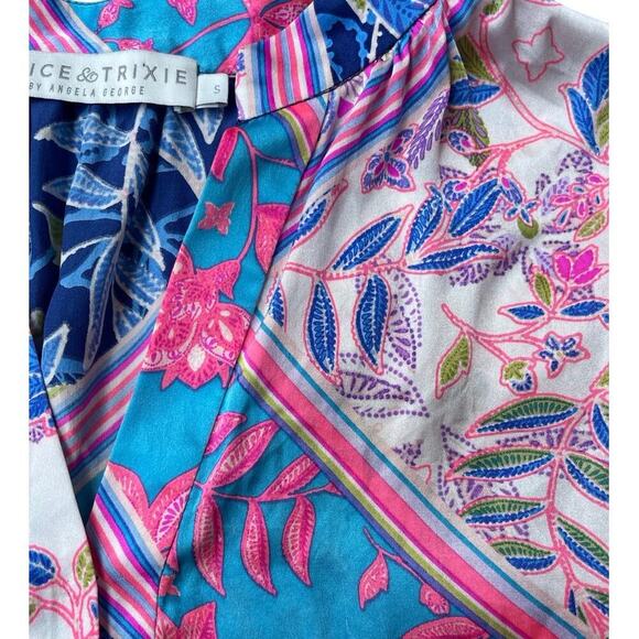 Alice & Trixie Silk Boho Floral Blouse - Size Small - Picture 5 of 12